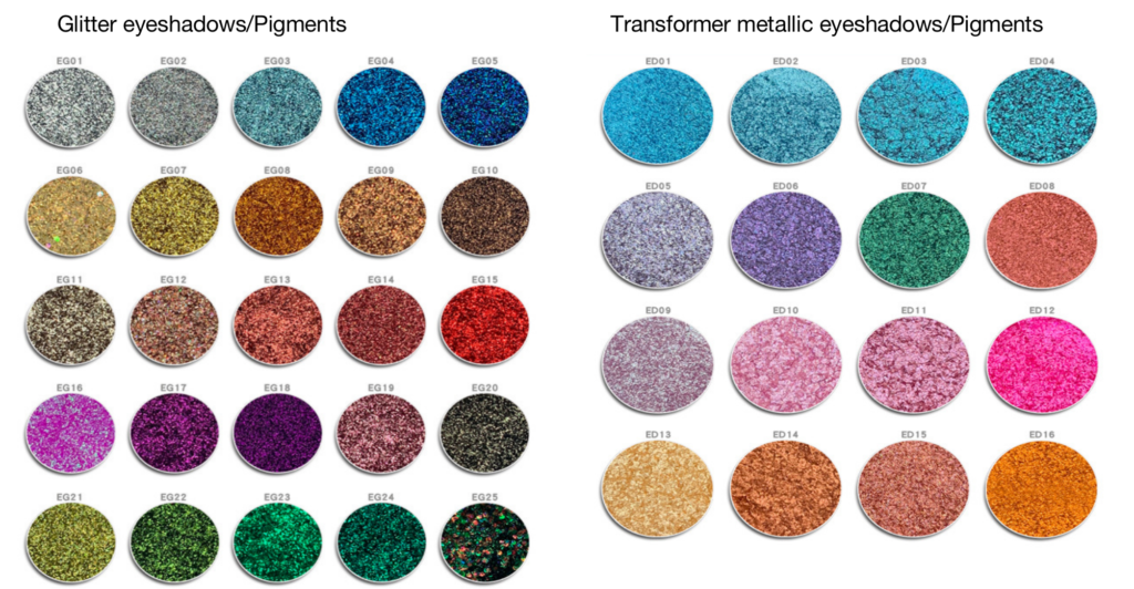 private label cosmetics products of 170 pcs of eyeshadow palette samples 