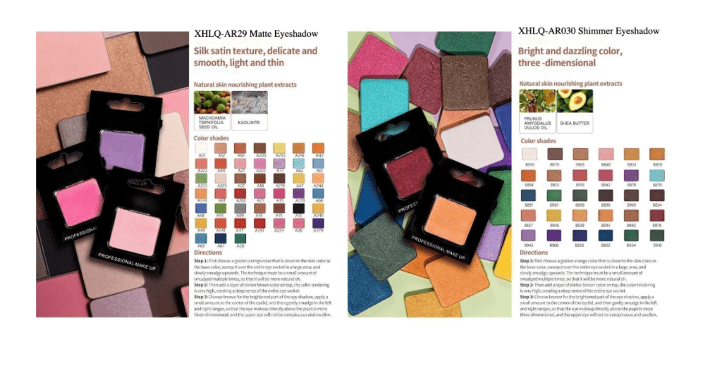 MetaCNBeauty Organic Makeup Matte Eyeshadow: XHLQ-AR029